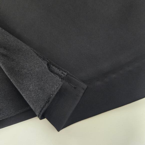 John Lewis Black Satin Slip Dress Size 14 Black Formal Event Cocktail Attire LBD - Picture 13 of 13